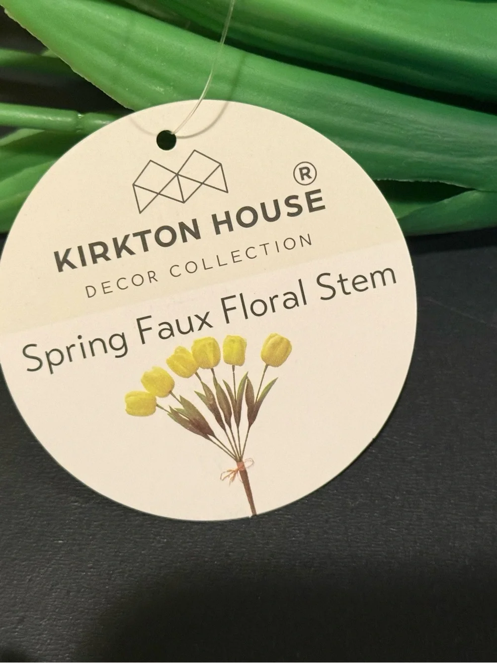 Kirkton House Yellow Faux Tulips Set of 2 NWT Spring Wedding Floral Decor